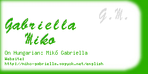 gabriella miko business card
