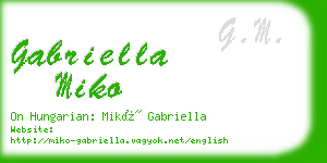 gabriella miko business card